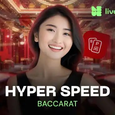 Hyper Speed Baccarat slot logo by Evolution at Netwin Casino