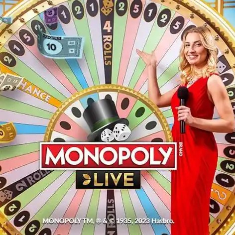 Monopoly Live slot logo by Evolution at Netwin Casino